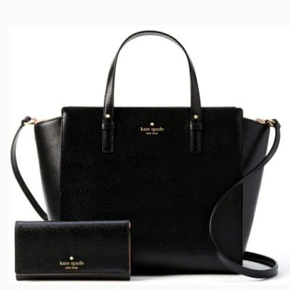 Kate Spade Leather Hayden and Mika Grand Street Satchel and Wallet Set Chic
